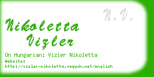 nikoletta vizler business card